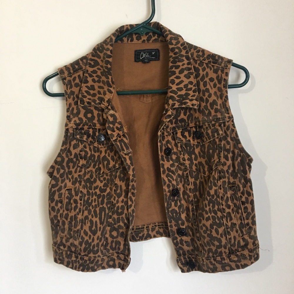 Animal print vest